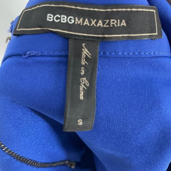 BCBGMaxazria blue halter top open back sz S - Picture 14 of 14